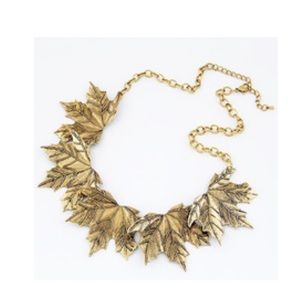 Gold leaf Statement necklace